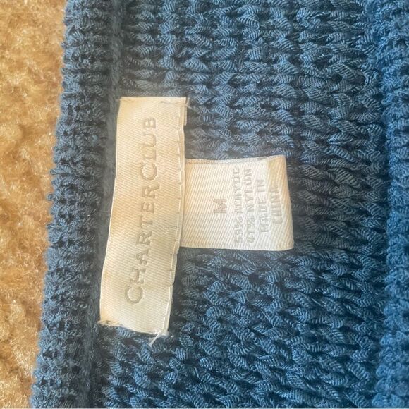 Charter Club Women's Ribbed Trim Crewneck Sweater Size M - Picture 6 of 8